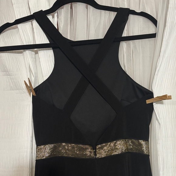 Express Black Maxi Dress with Gold Detail - Picture 10 of 15